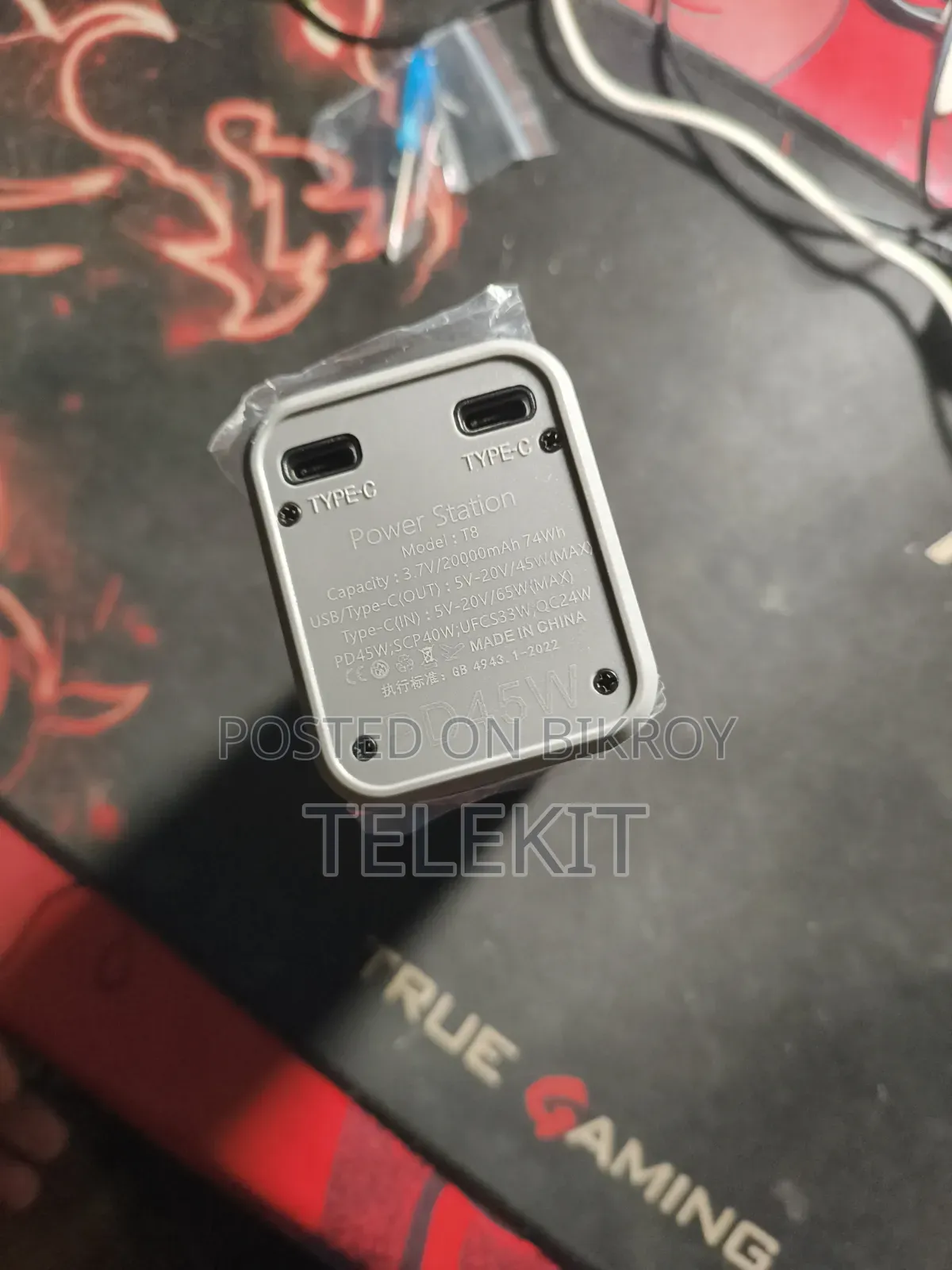 Power Station T8 20000mah 45w Fast Charger - Transparent