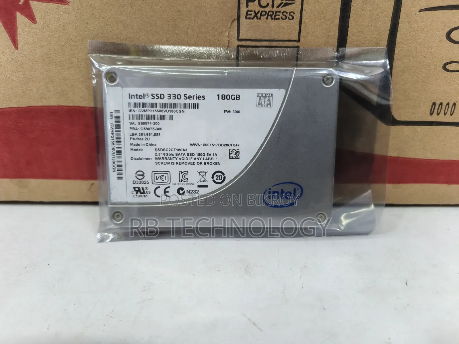 Intel 180GB SSD Warranty 1 Year