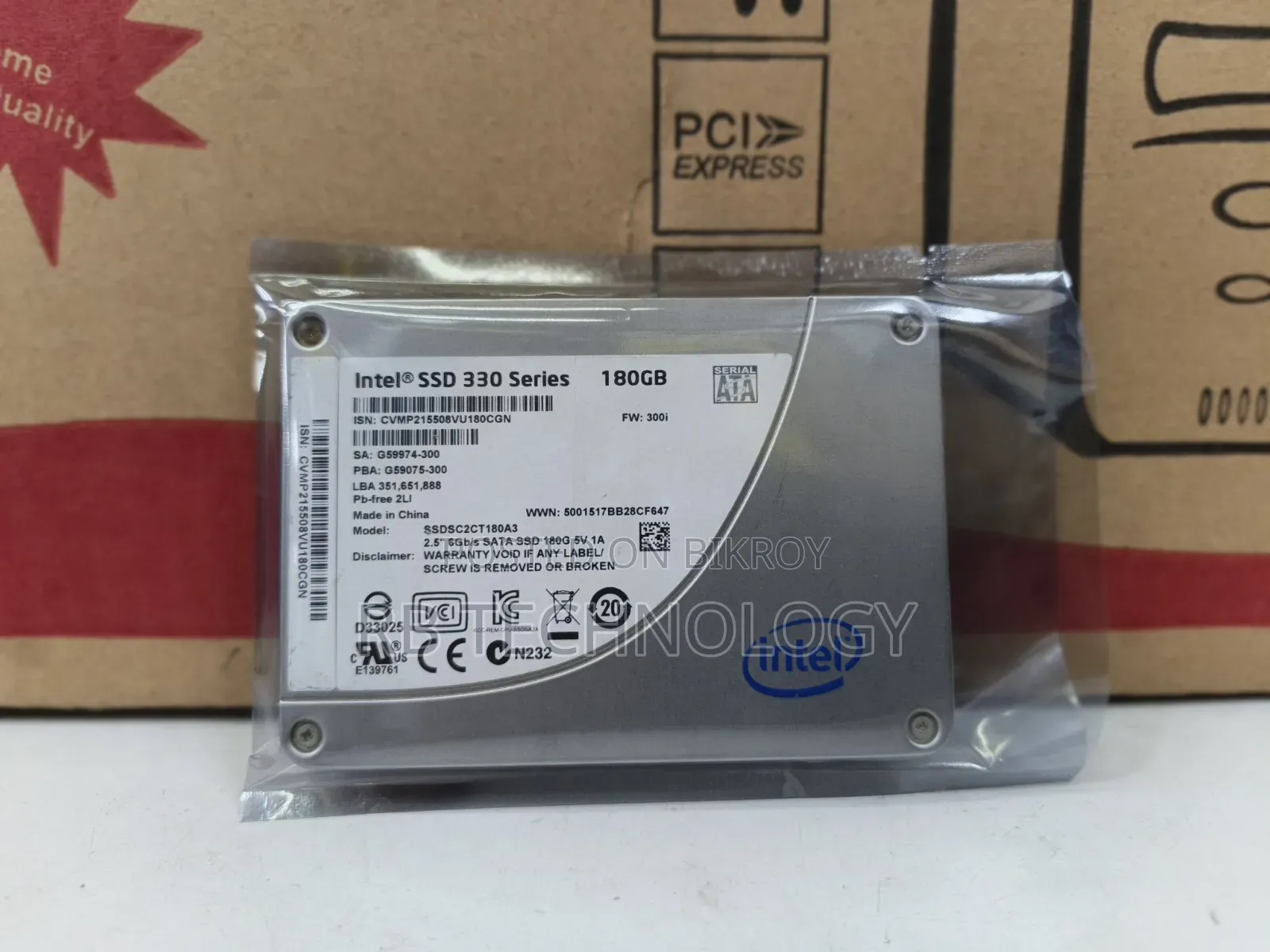 Intel 180GB SSD Warranty 1 Year