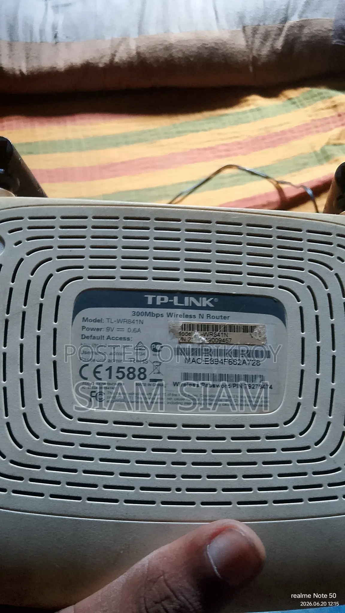 Tp-Link Tl-Wr841n 300mbps Router (Running)
