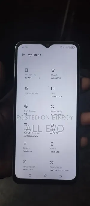 Itel A50 128 GB Blue