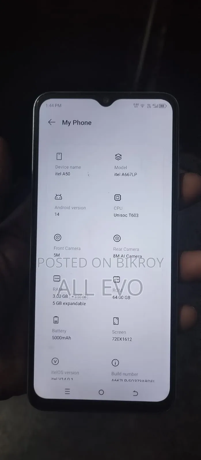 Itel A50 128 GB Blue