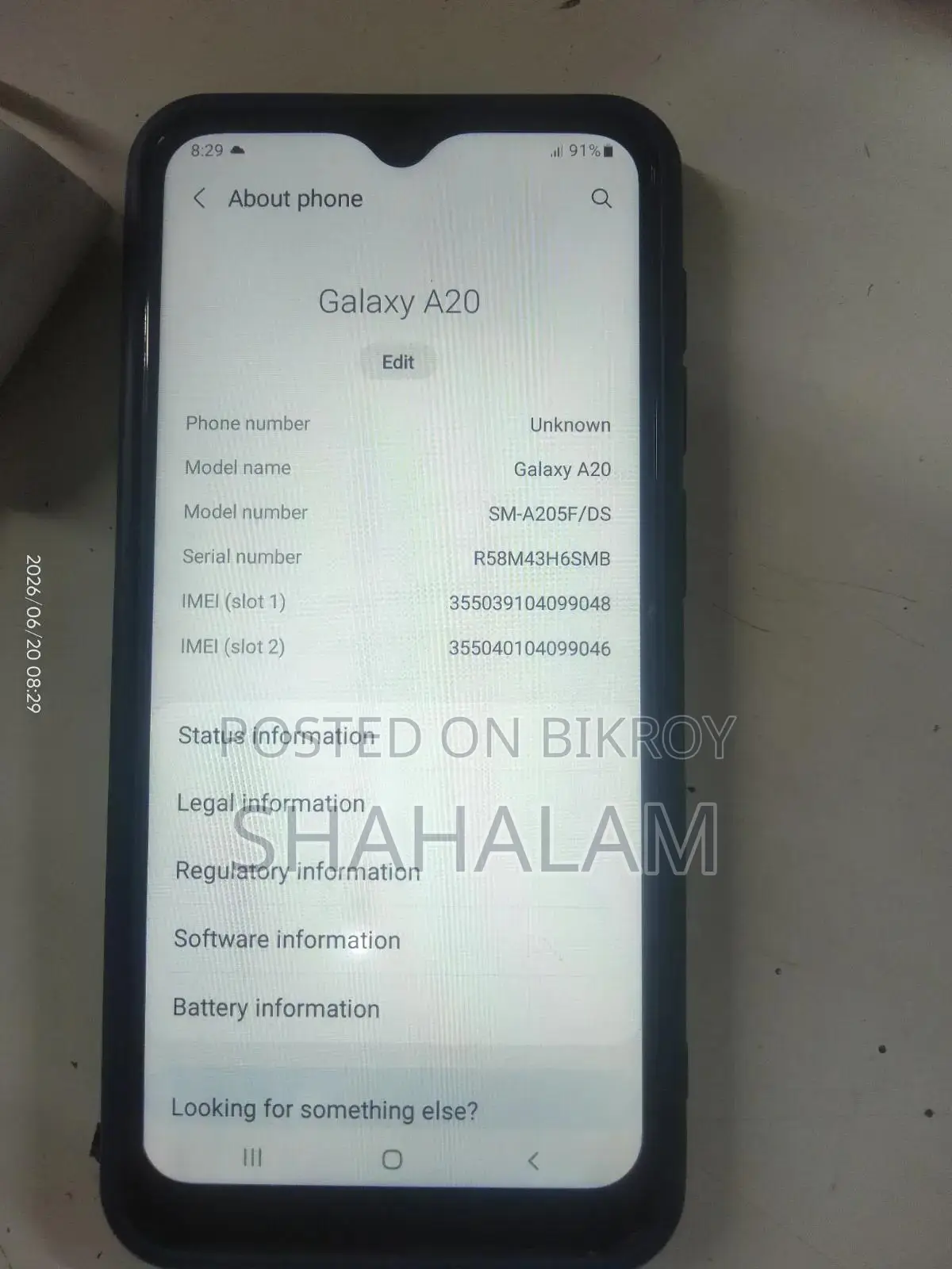 Samsung Galaxy A20 32 GB Blue