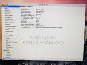 Laptop Apple MacBook Pro 2015 8GB Intel Core I5 SSD 128GB