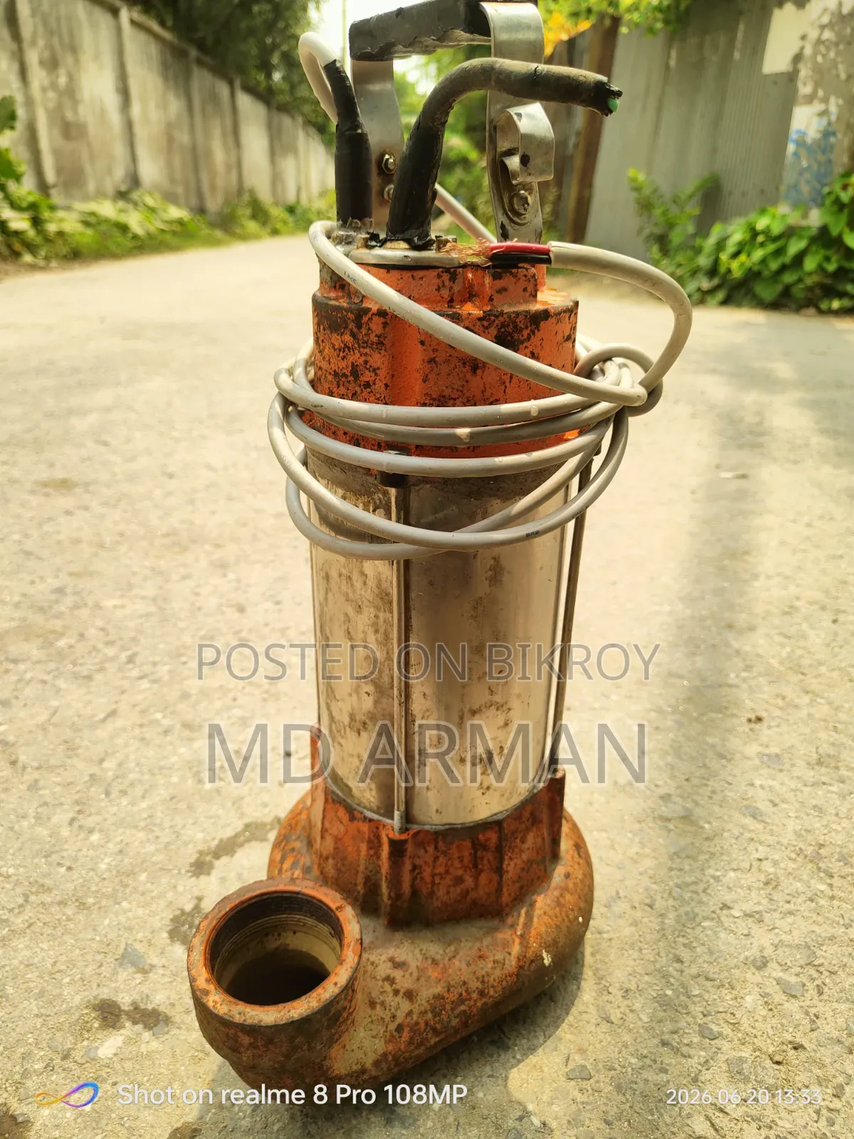 Running motor like shallow engine water pump 2 Hp
