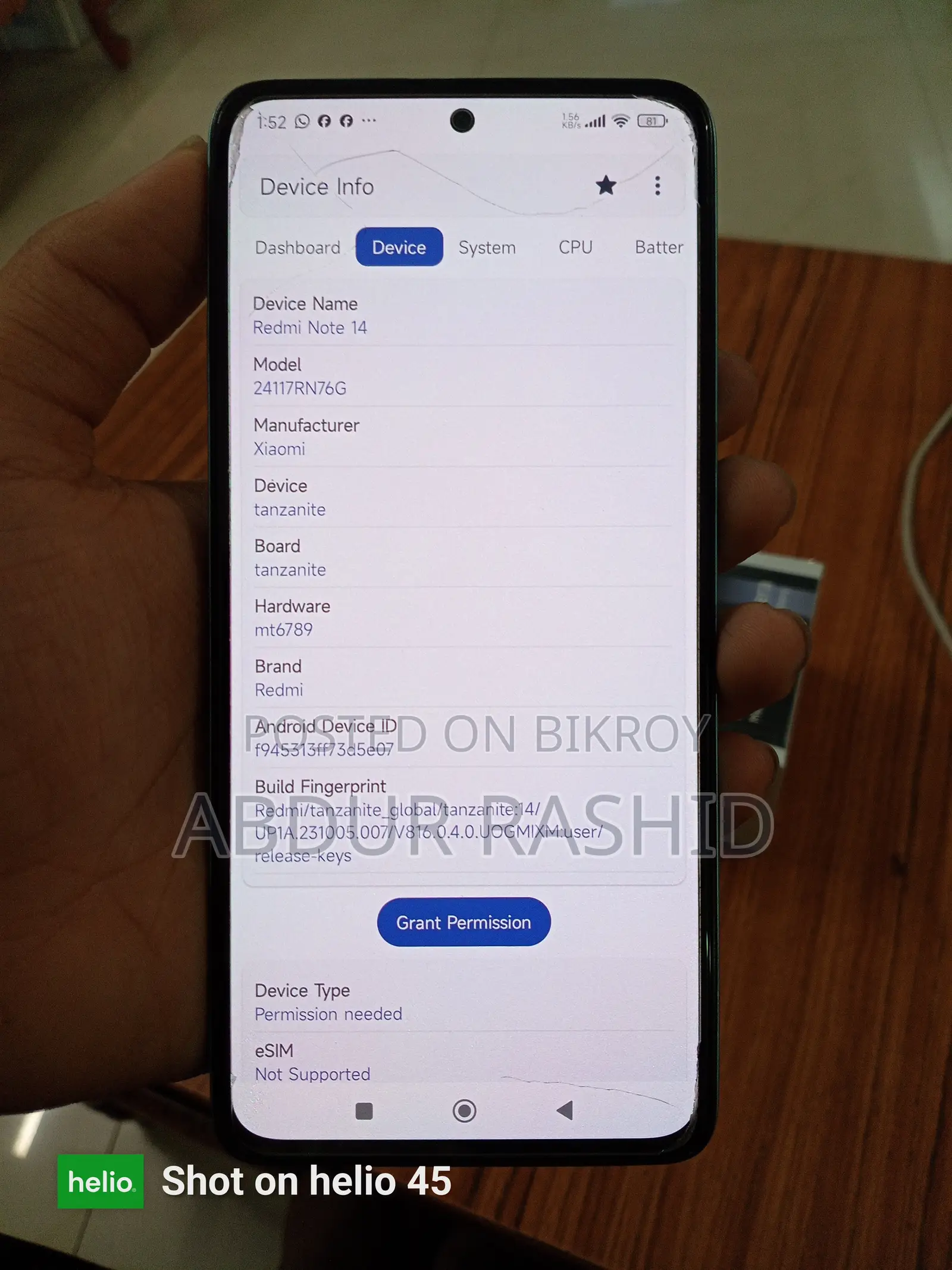 Xiaomi Redmi Note 14 4G 256 GB Blue