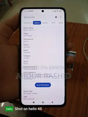 Xiaomi Redmi Note 14 4G 256 GB Blue