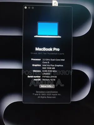 Laptop Apple MacBook Pro 2017 8GB SSD 256GB