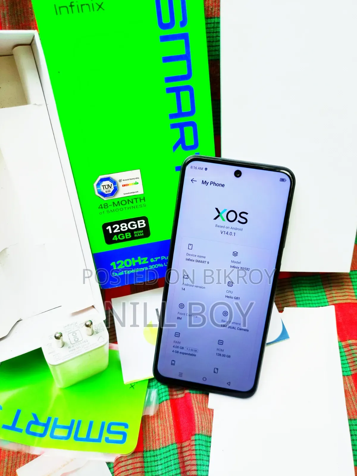 ইনফিনিক্স স্মার্ট ৯ ১২৮ জিবি কালো