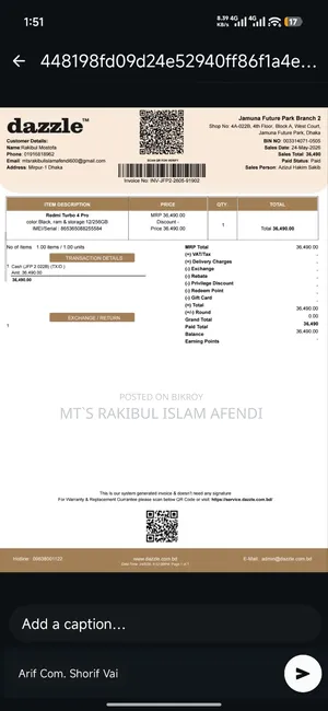 New Xiaomi Redmi Turbo 4 Pro 256 GB Black