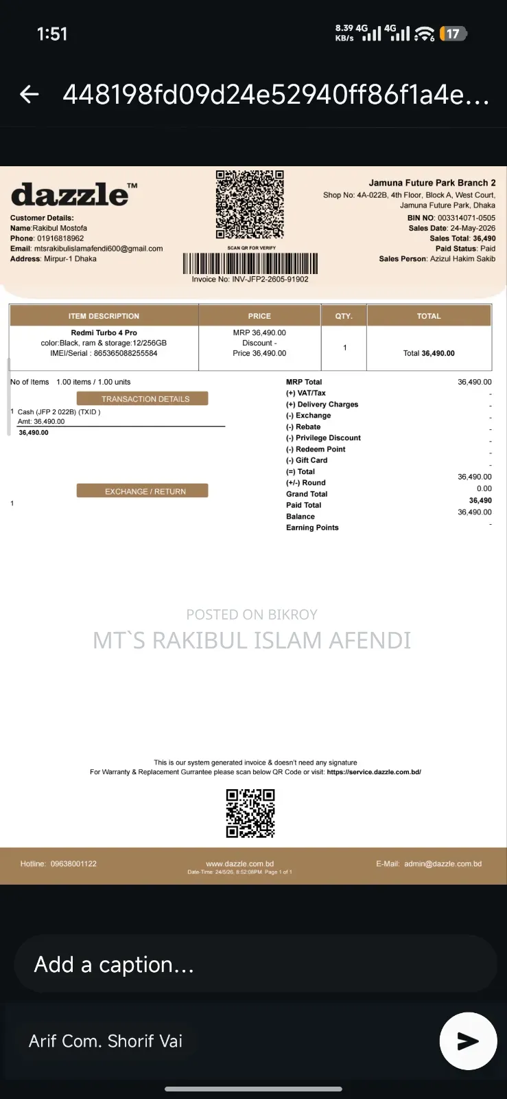 New Xiaomi Redmi Turbo 4 Pro 256 GB Black