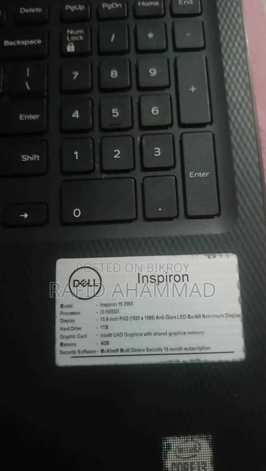 Laptop Dell Inspiron 15 4GB Intel Core I3 1TB HDD