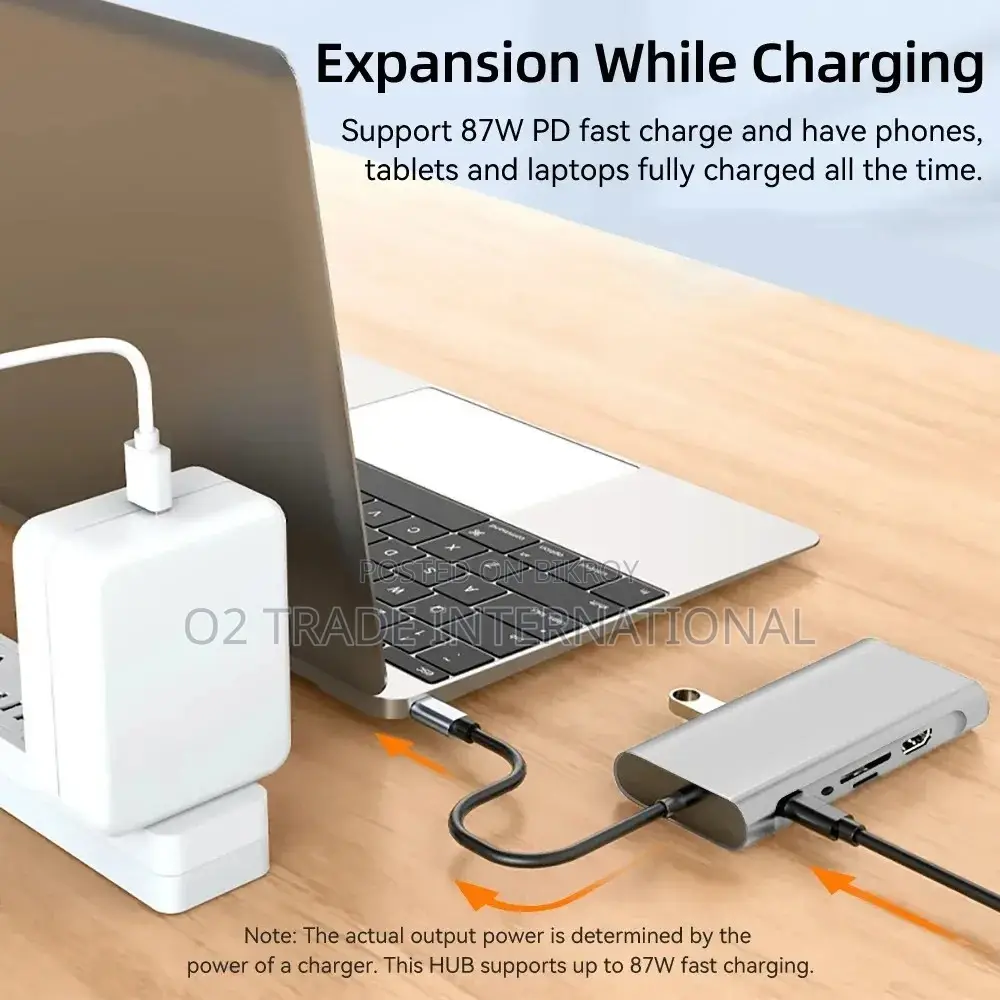 11 In 1 USB-C Hub Docking Station With HDMI VGA RJ45 Ethernet