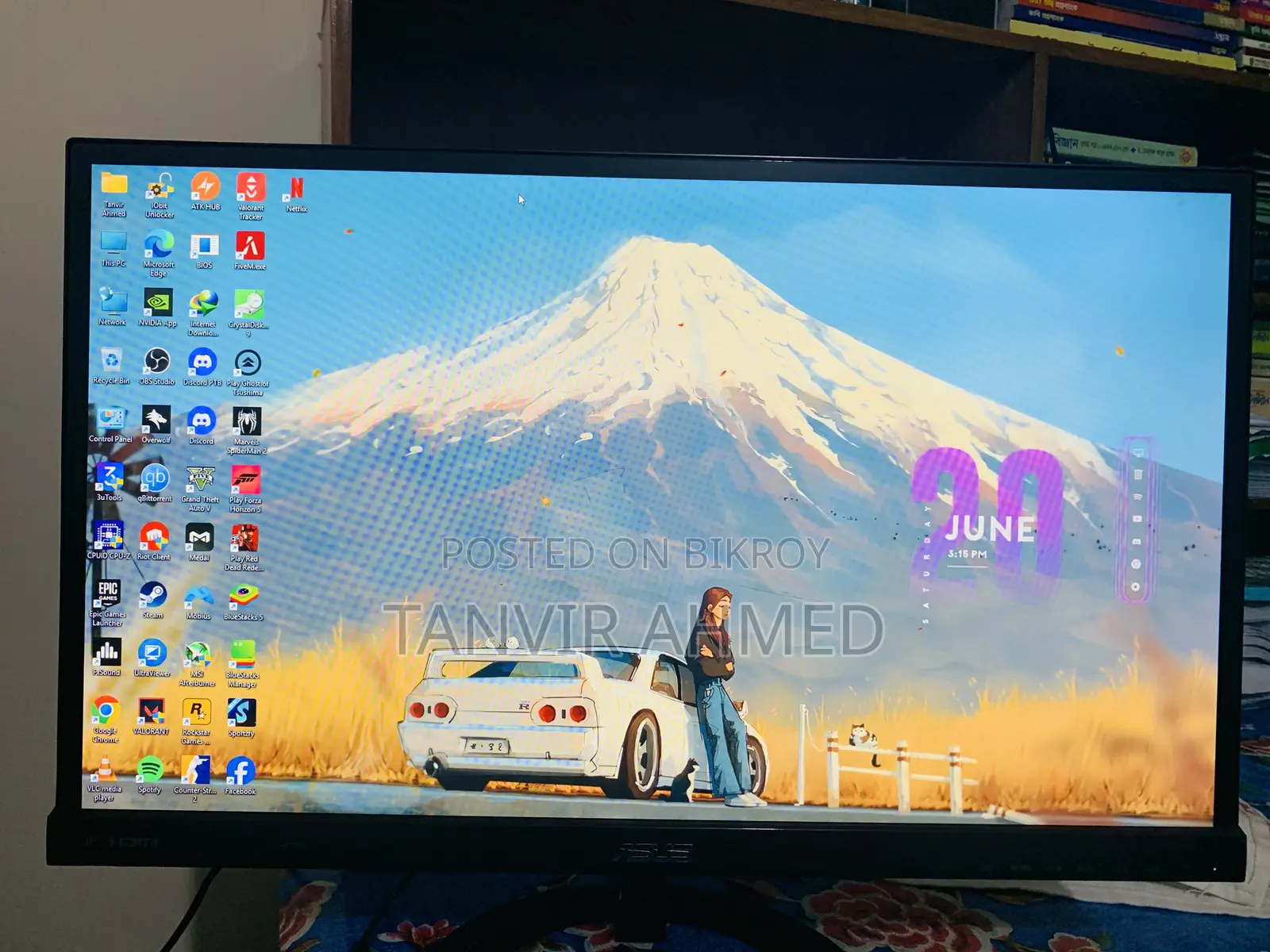 Asus VX229H/HJ 21.5 Inch AH-IPS HDMI VGA Borderless Monitor