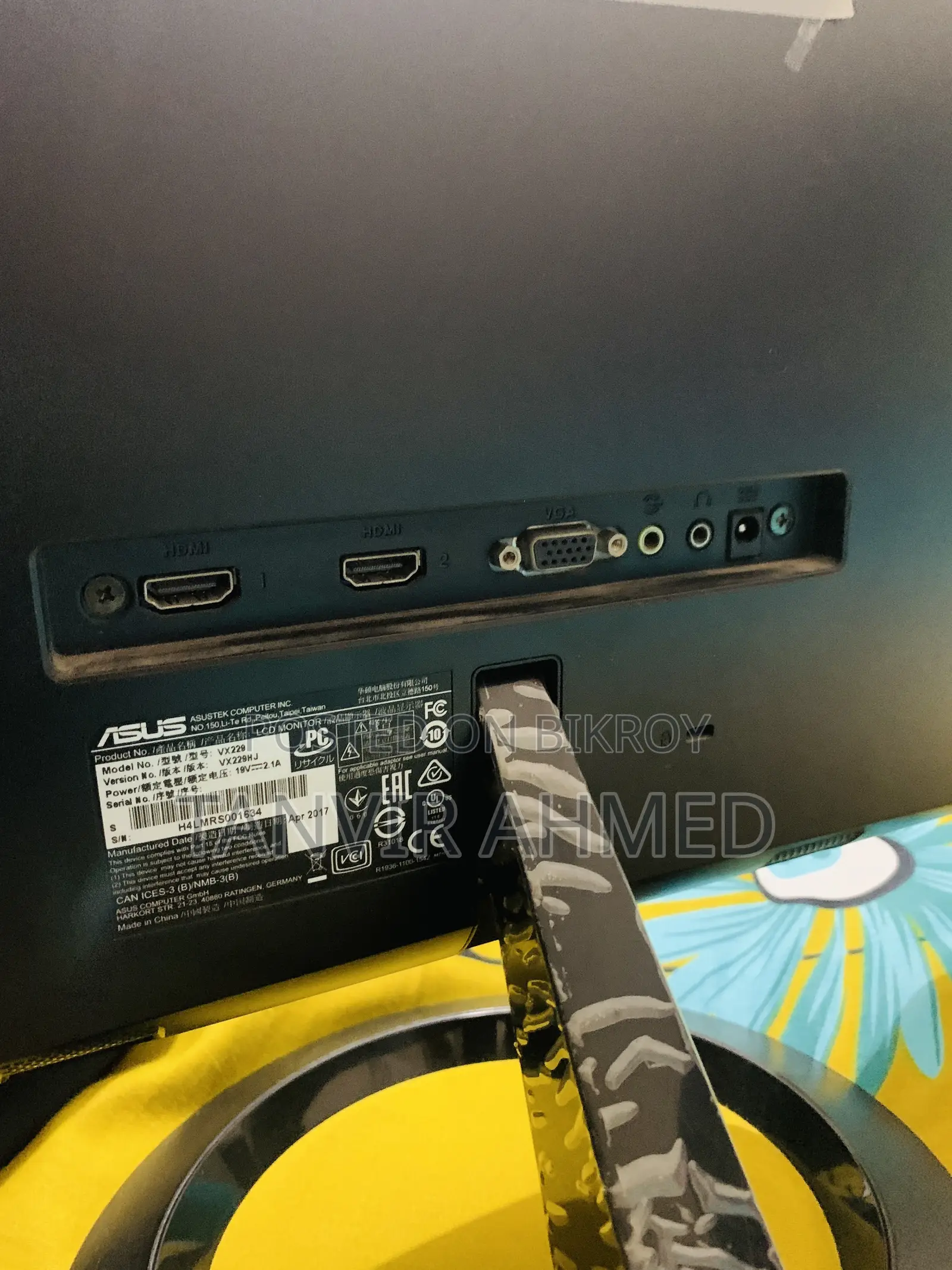 Asus VX229H/HJ 21.5 Inch AH-IPS HDMI VGA Borderless Monitor