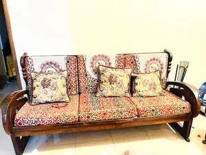 Sofa Set 5 Piece (Wooden)