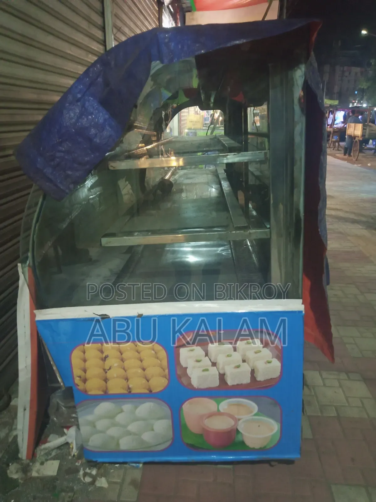 This yogurt and sweet showcase is for sale