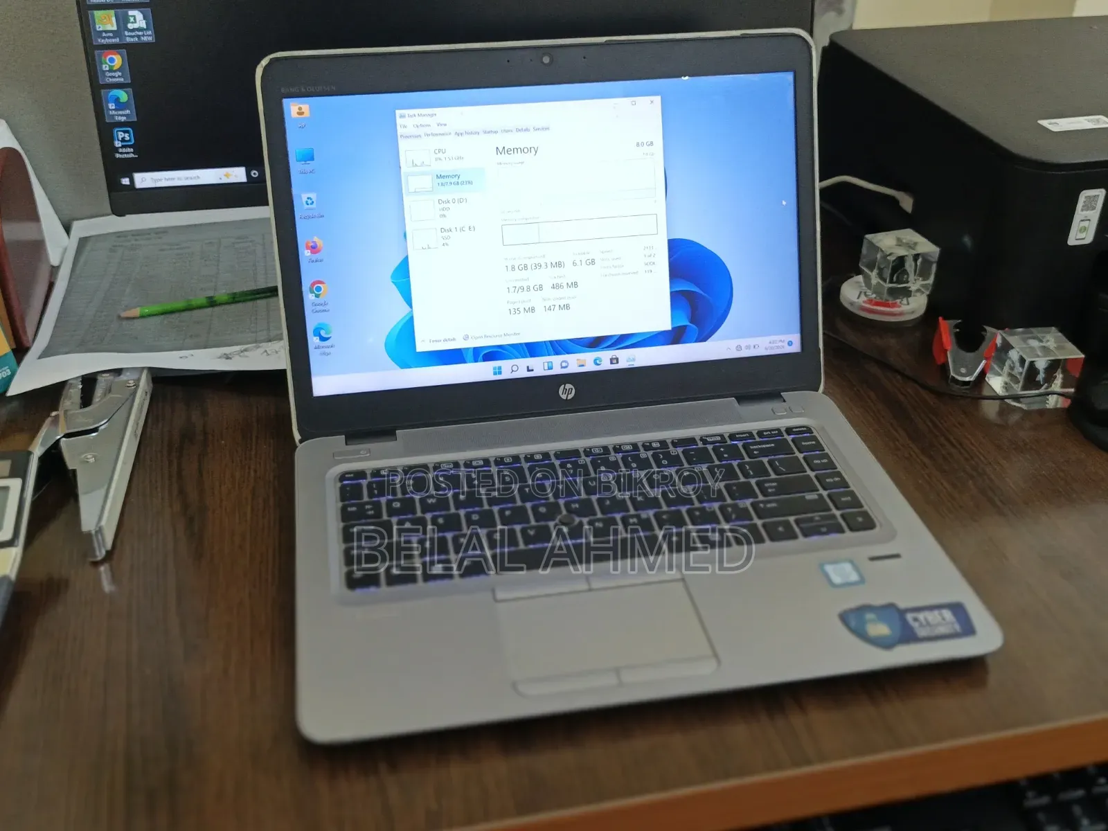 Laptop HP EliteBook 840 G3 8GB Intel Core I5 HDD 256GB
