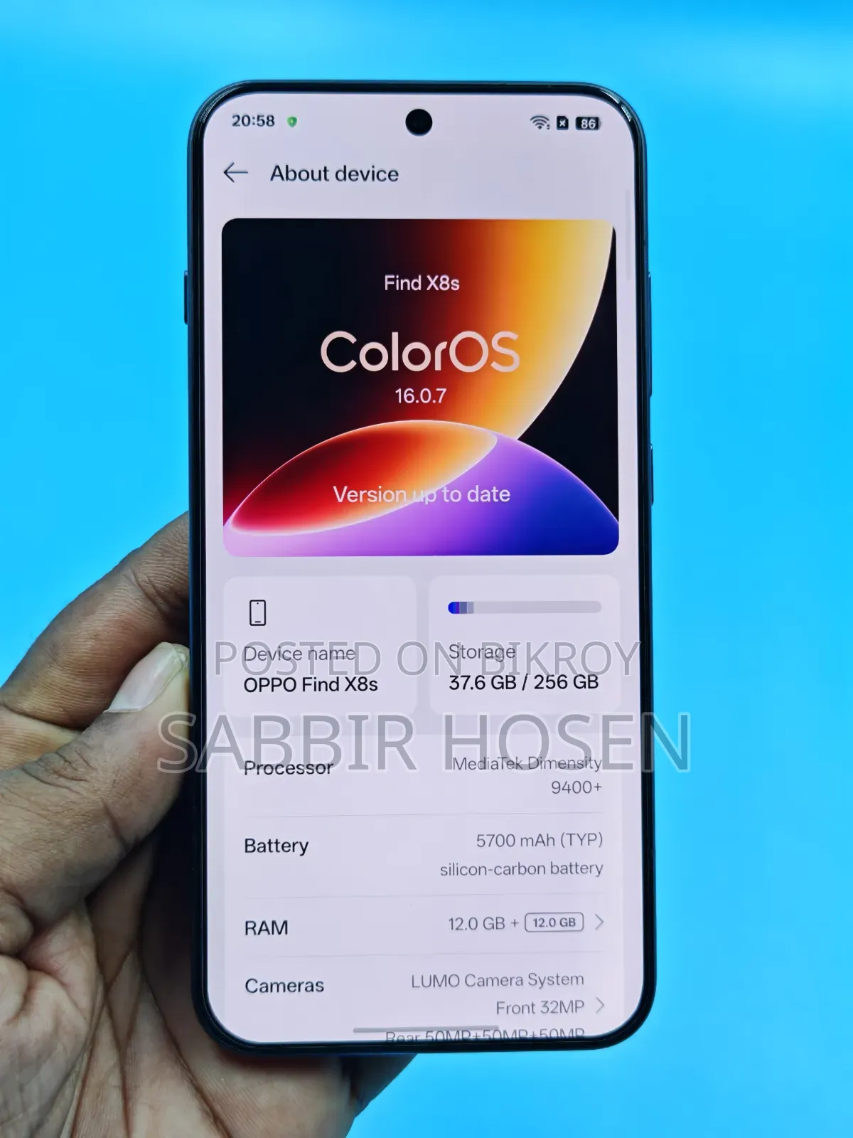 Oppo Find X8S+ 5G 256 GB Black