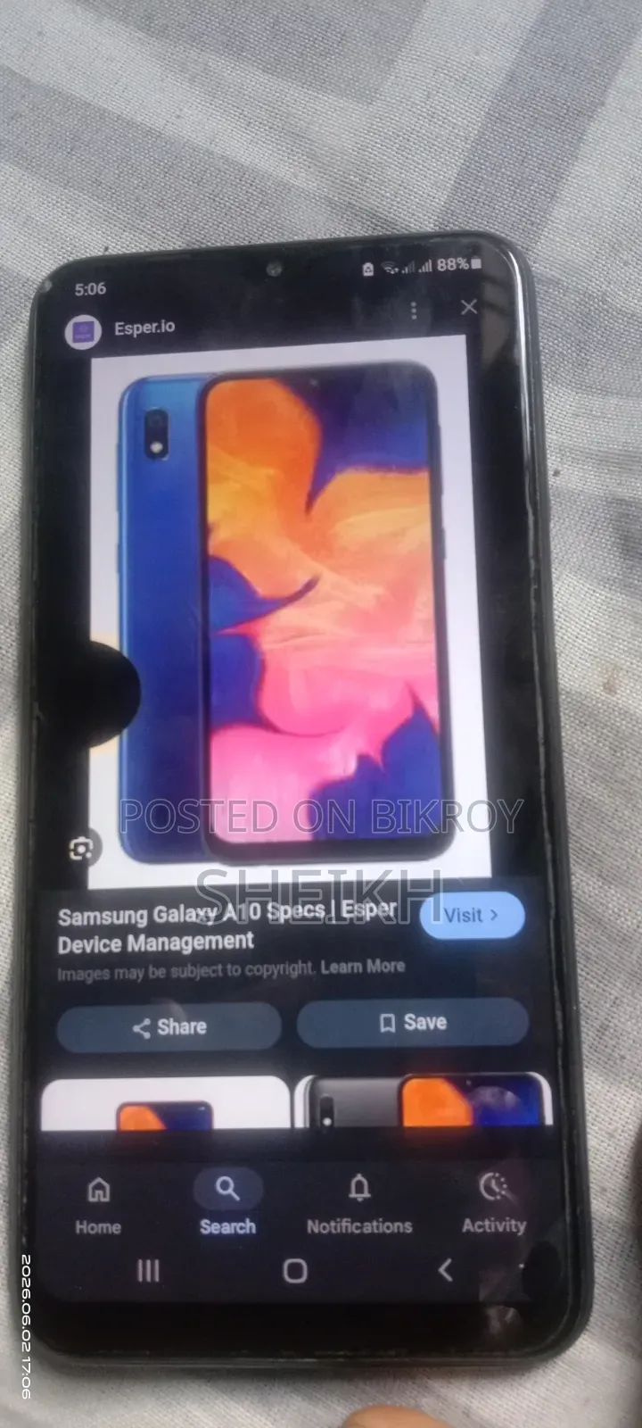 Samsung A10 32 GB Blue