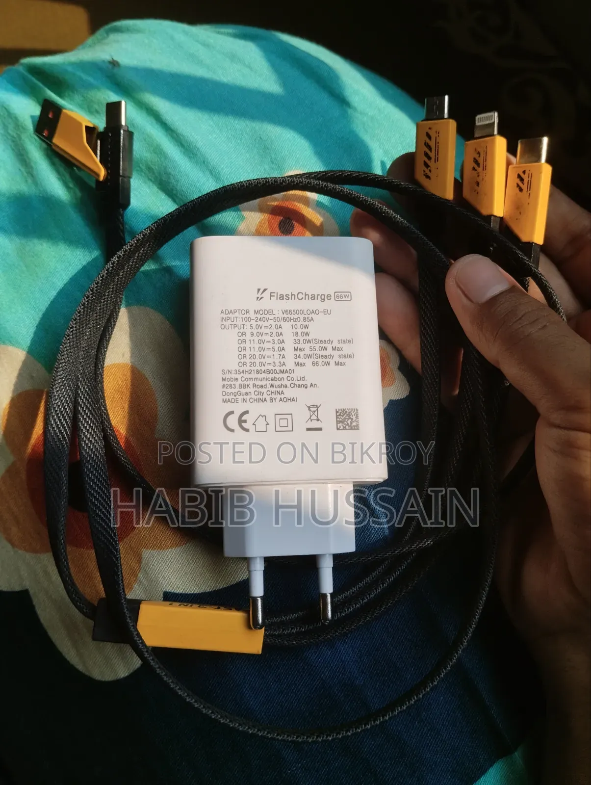 66W Fast Charger + 3-in-1 Data Cable