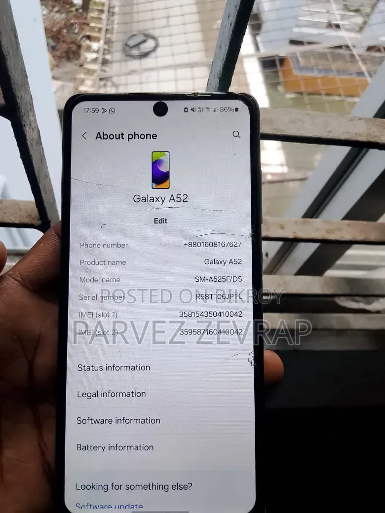 Samsung Galaxy A52 128 GB Blue