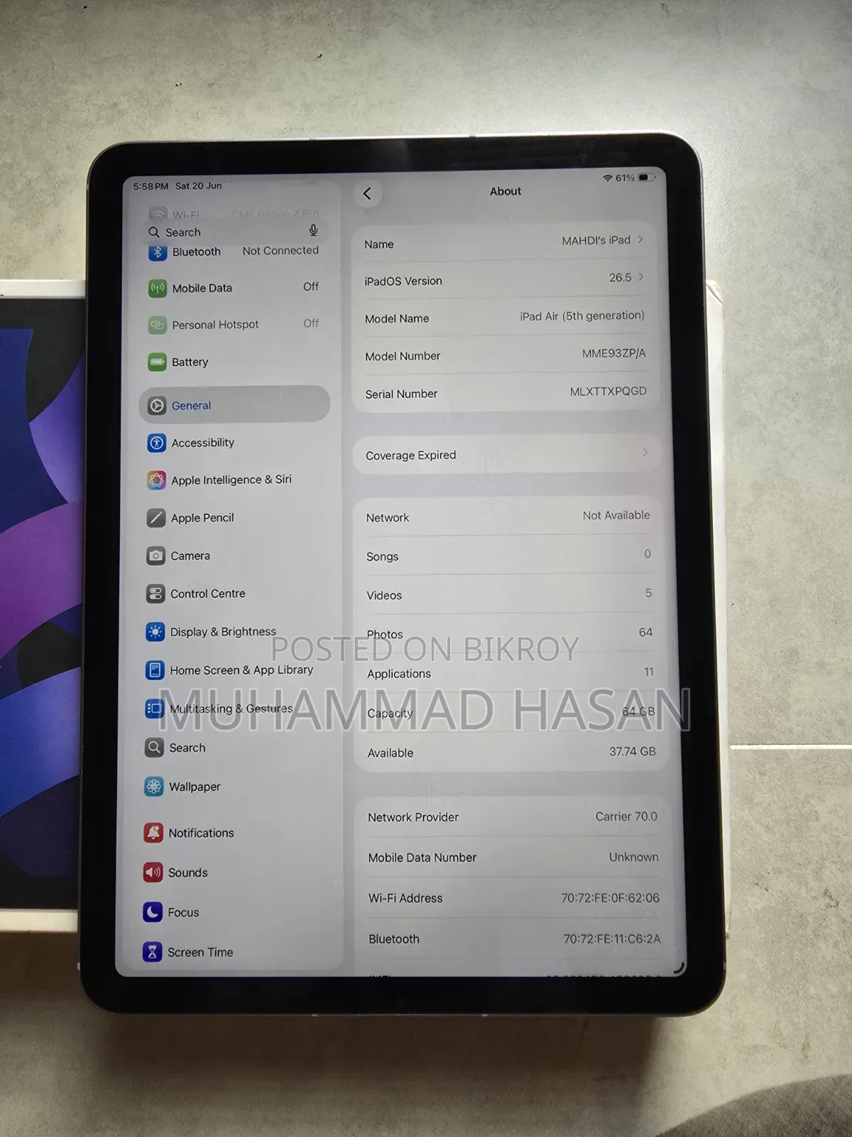 Apple iPad Air 64 GB Blue