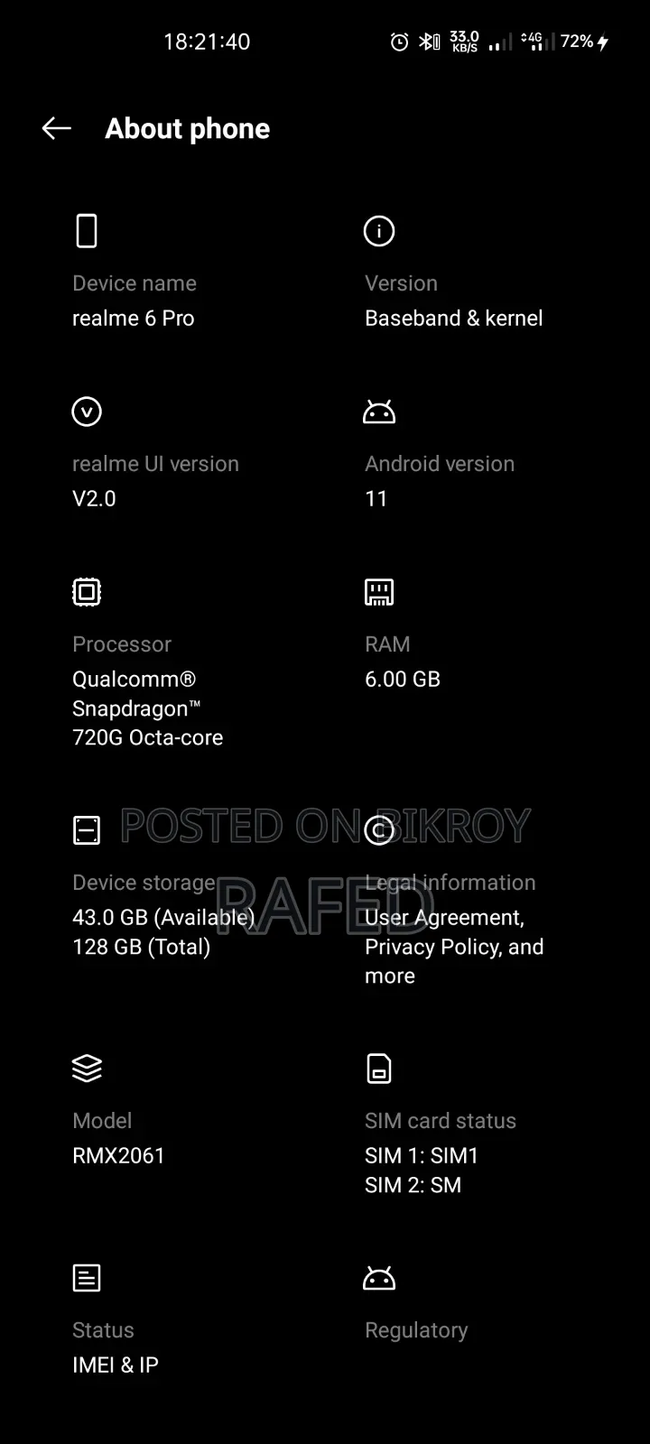 Realme 6 Pro 128 GB Blue