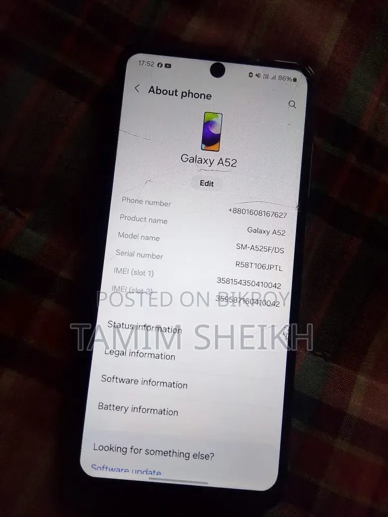 Samsung Galaxy A52 128 GB Blue
