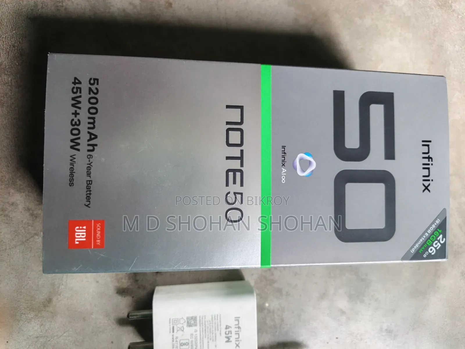 Infinix Note 50 4G 256 GB Black