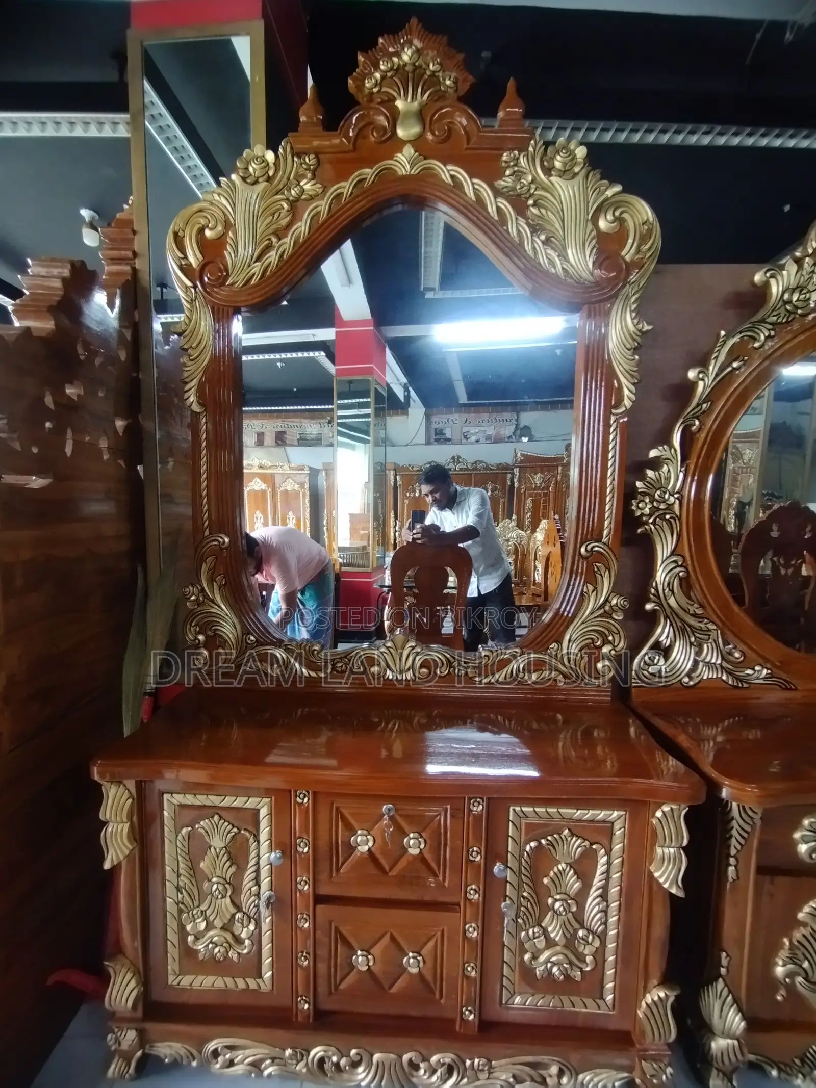 অরিজিনাল চিটাগাং সেগুন কাঠের ড্রেসিং টেবিল