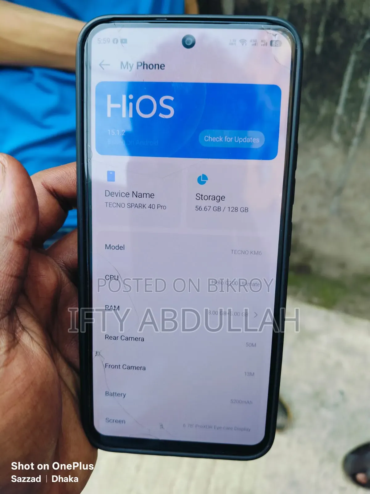 Tecno Spark 40 Pro 128 GB Black