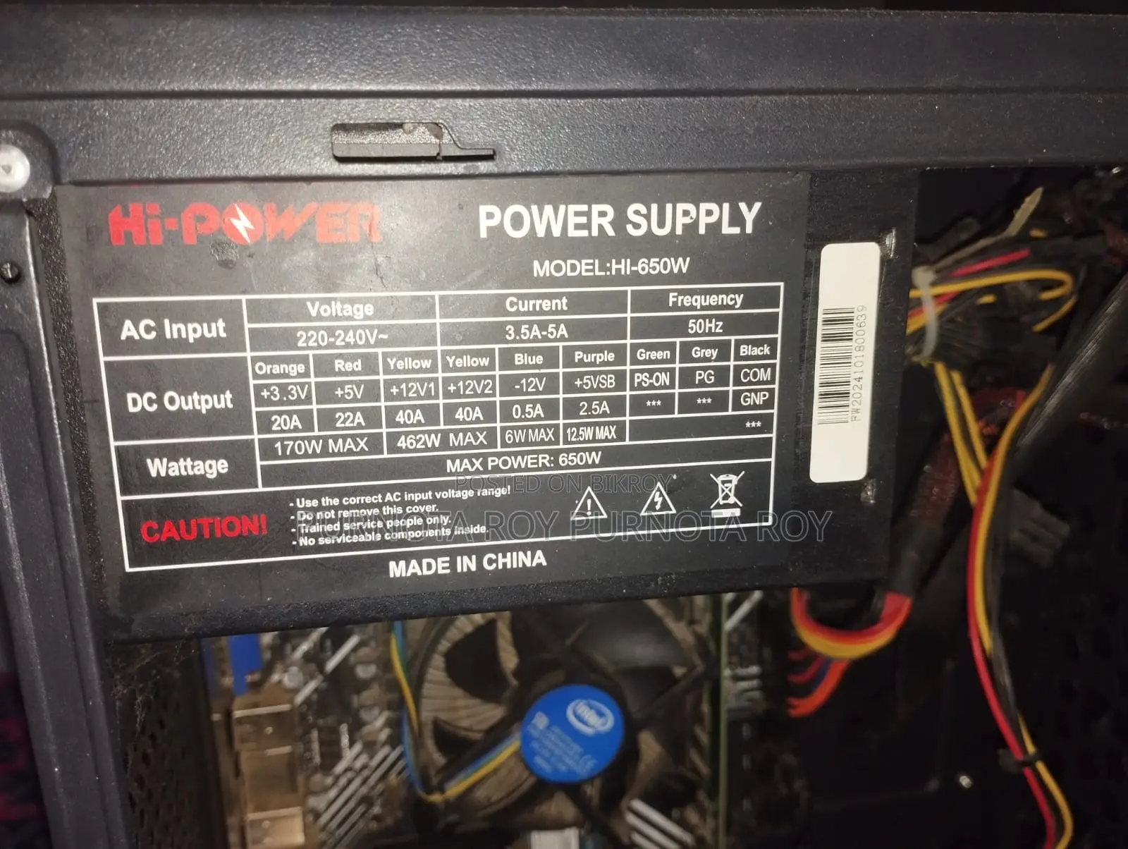 Desktop Computer 8GB Intel Core I3 HDD 500GB