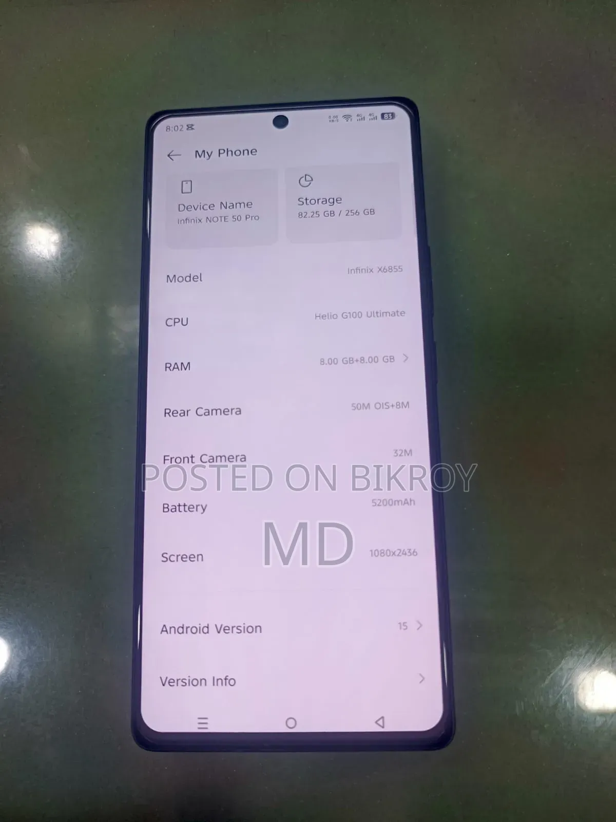 ইনফিনিক্স নোট ৫০ প্রো ২৫৬ জিবি পার্পল