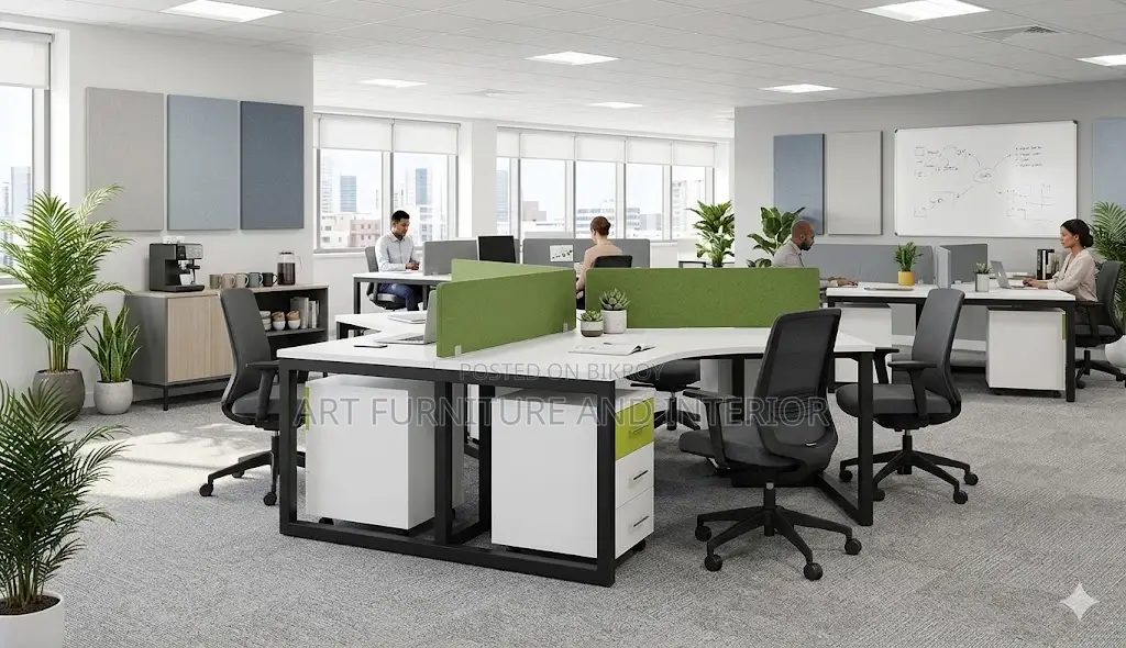 ১২০° ৩-পার্সন ক্লাস্টার ডেস্ক
