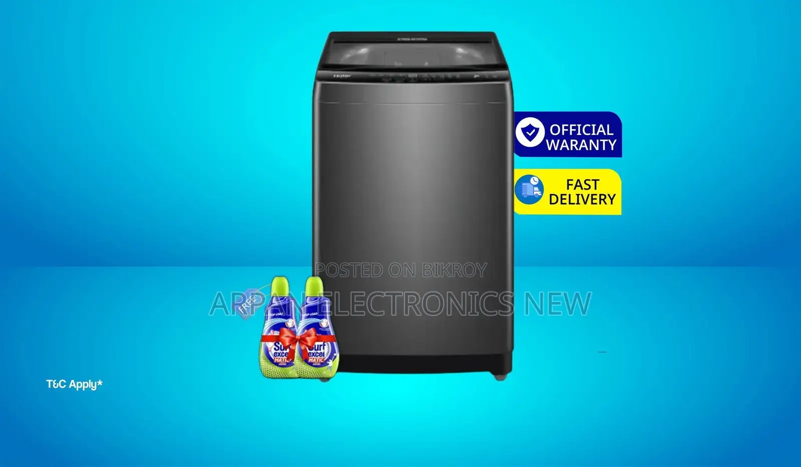 Free Installation Haier 9 Kg Top Loading Washing Machine
