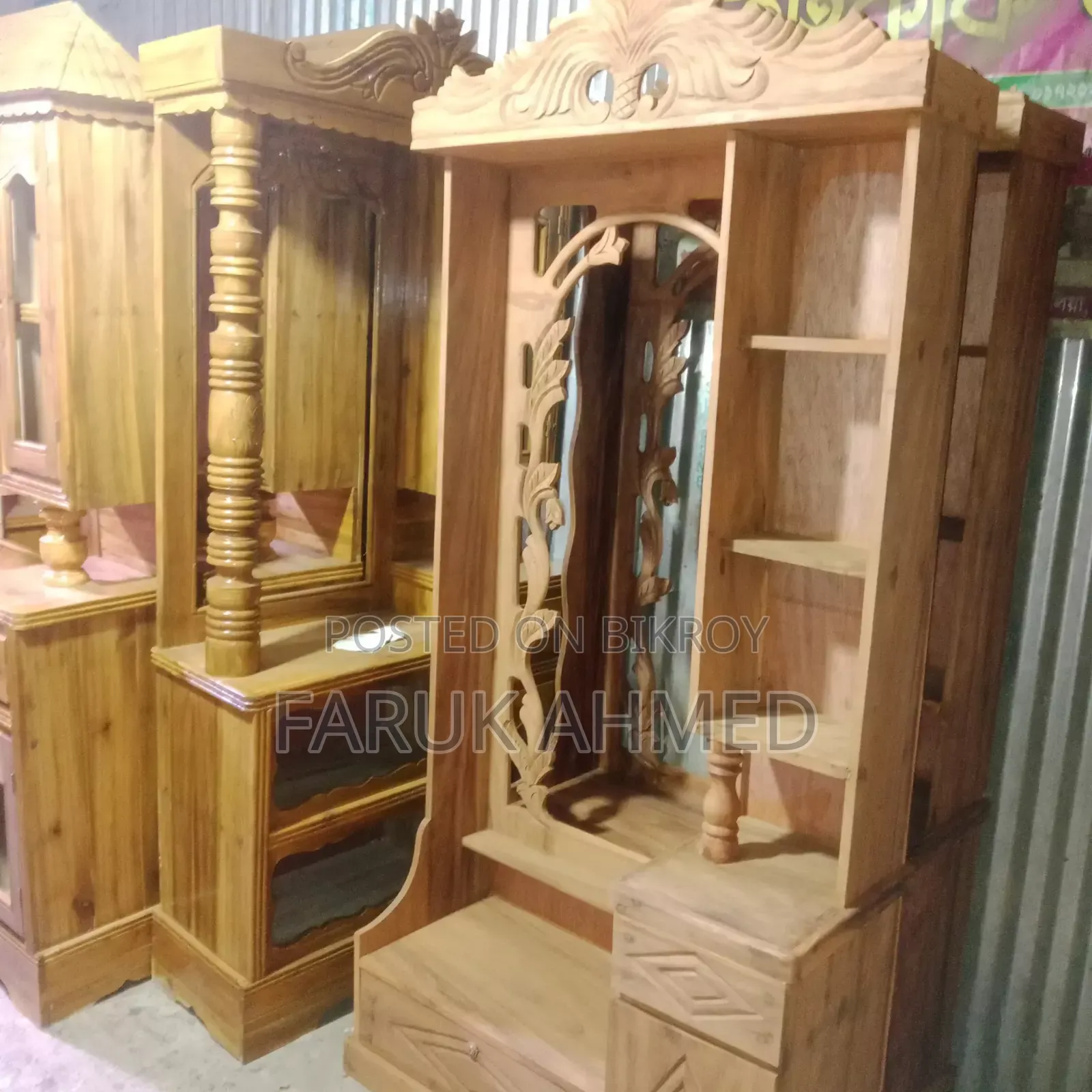 Dressing table will be provided complete with glass