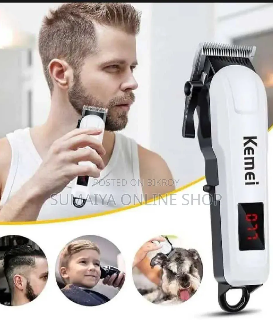 Kemei KM-809A Professional Rechargeable Hair Clipper Trimmer