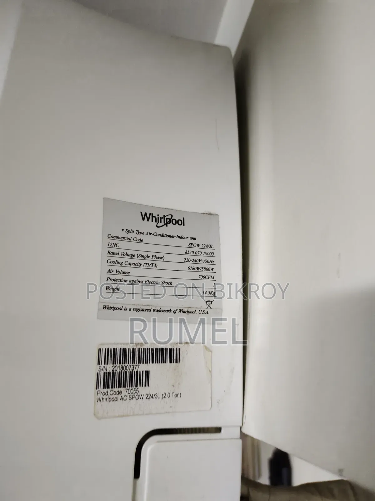Air Conditioner Whirlpool 2 Ton