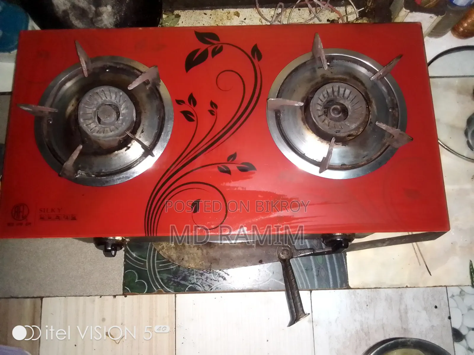 Double glass gas stove for sale