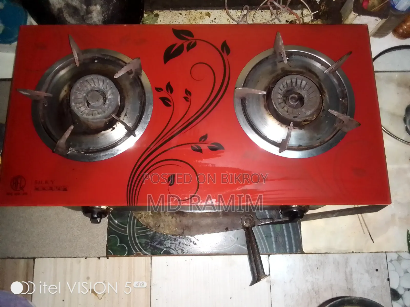 Double glass gas stove for sale