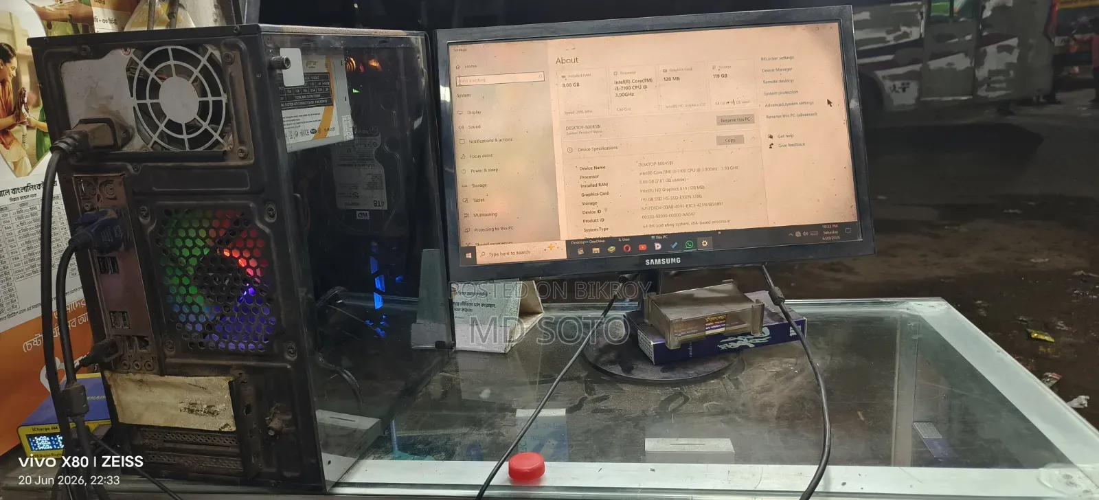 Desktop Computer Asus Zen AiO Pro Z240IE 8GB Intel Core M3 SSD 128GB