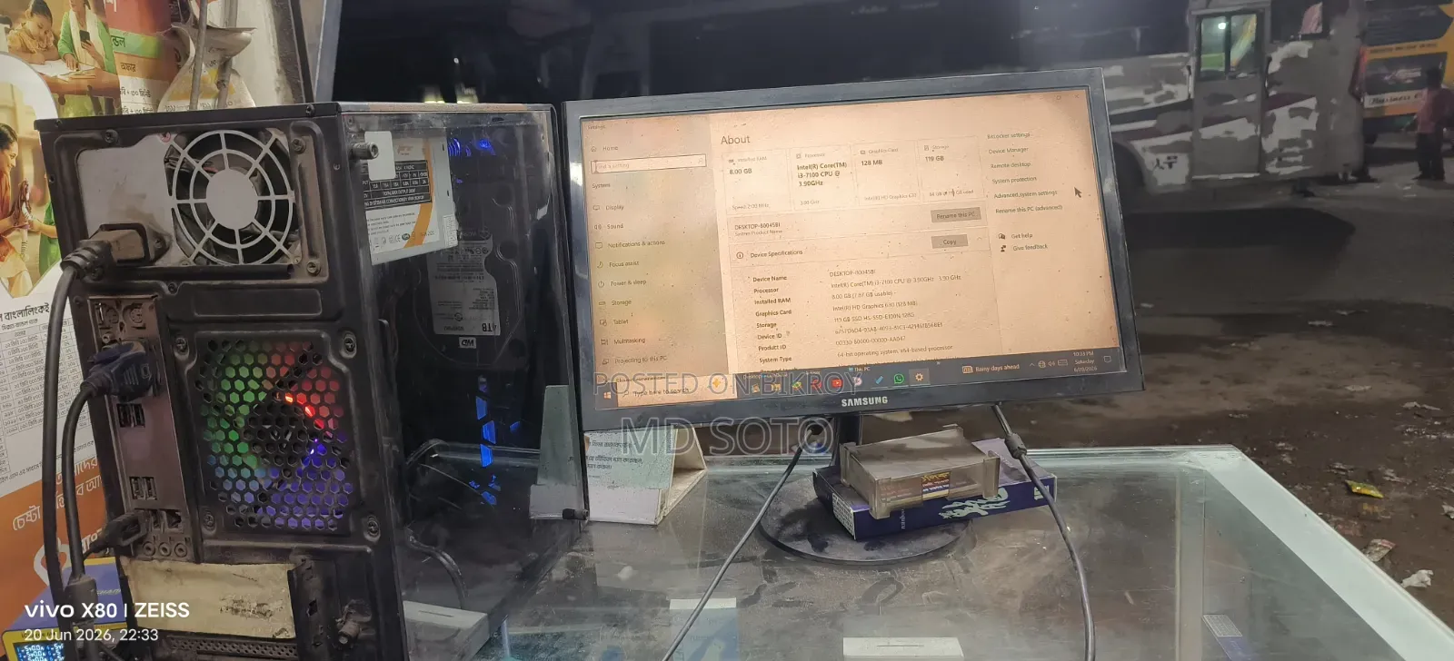 Desktop Computer Asus Zen AiO Pro Z240IE 8GB Intel Core M3 SSD 128GB