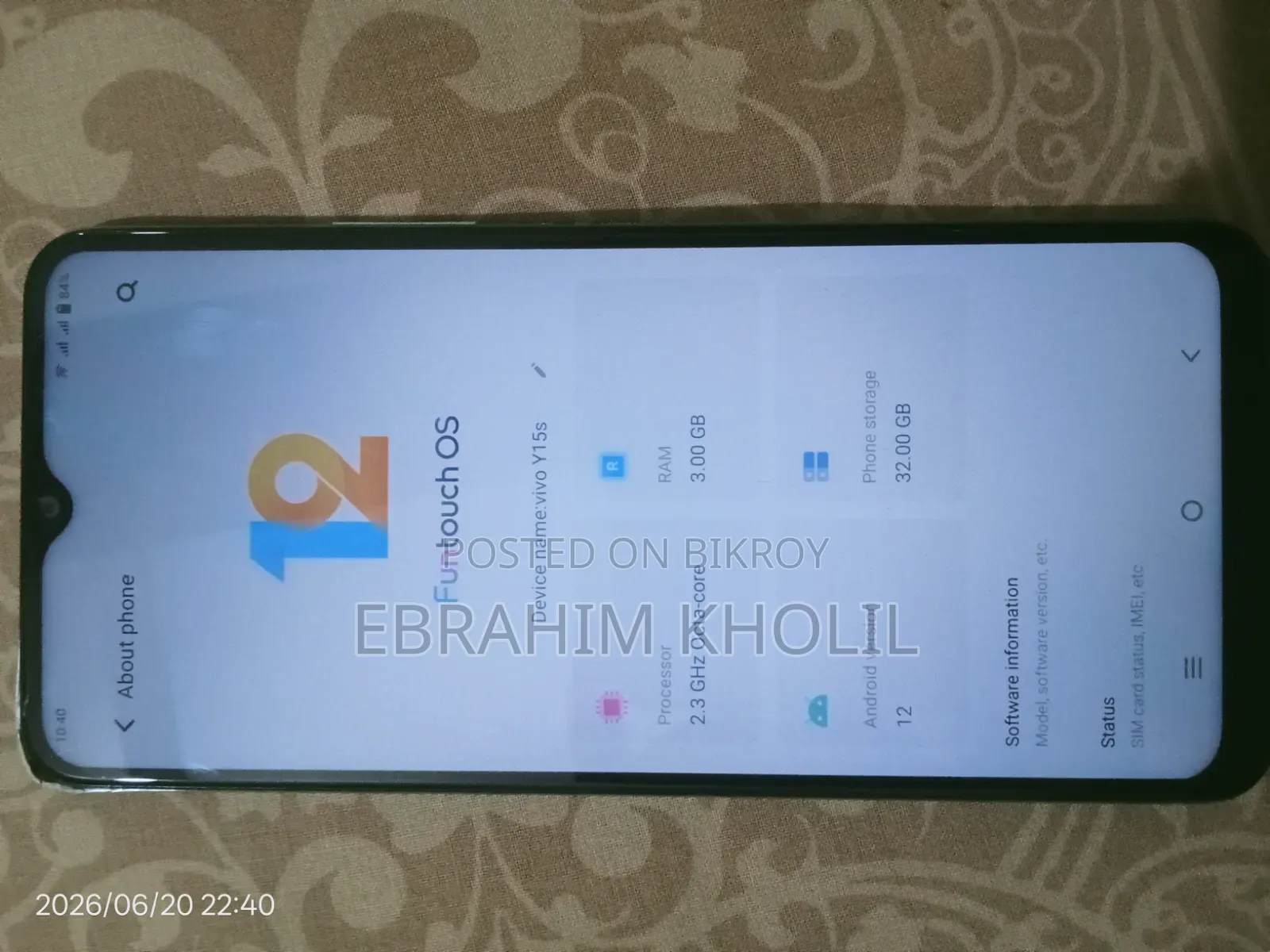 Vivo Y15s 32 GB