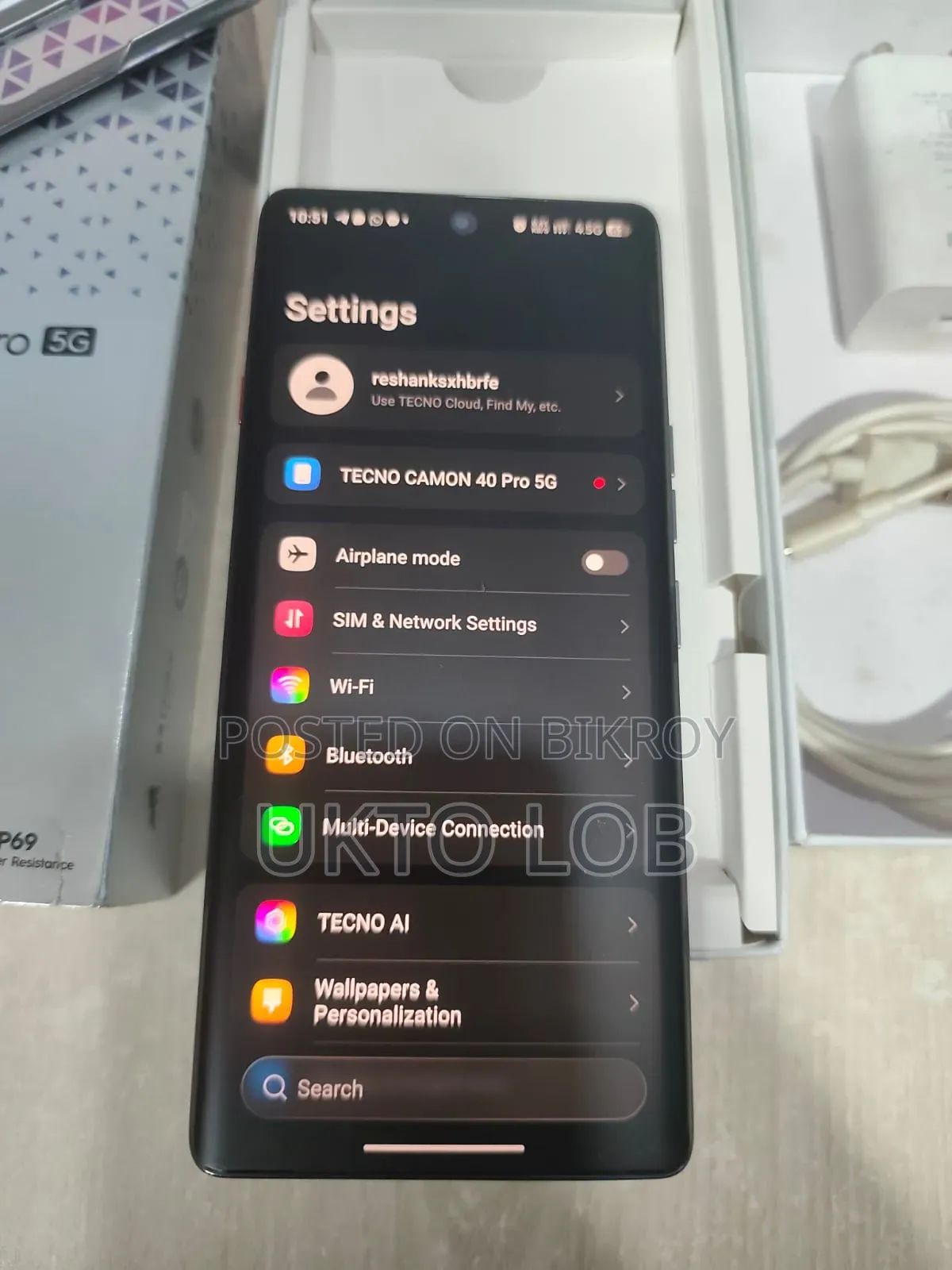 Tecno Camon 40 Pro 5G 256 GB Silver