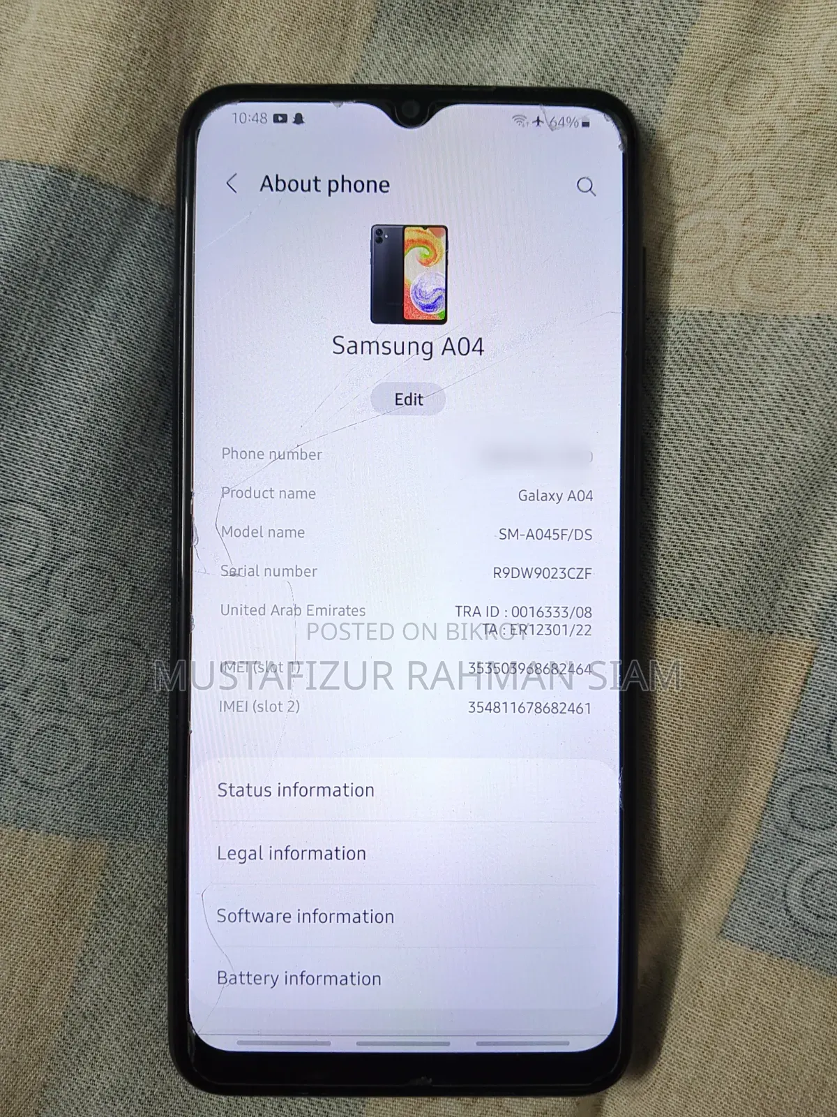 Samsung Galaxy A04 64 GB Black