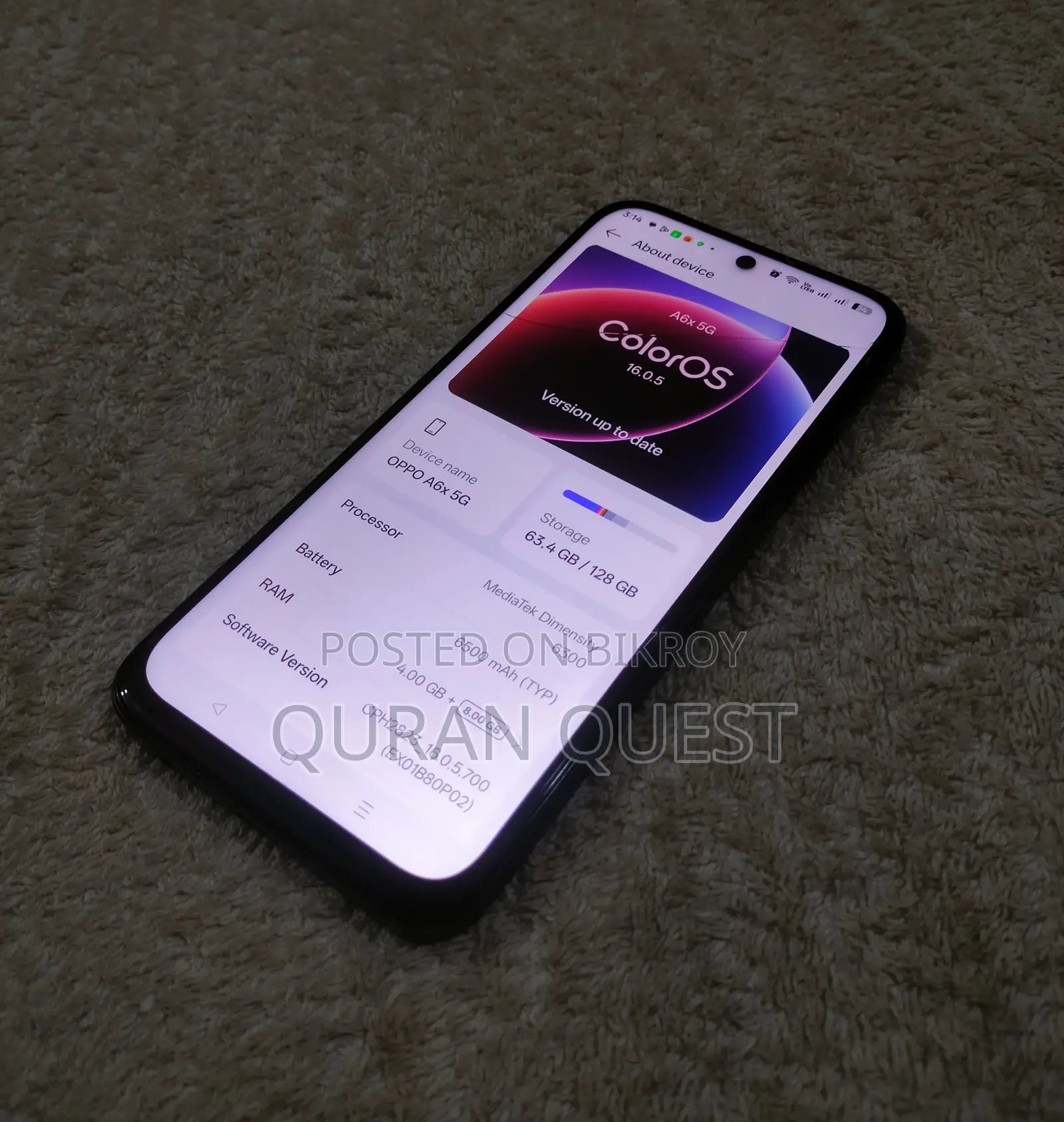 New Oppo A6x 128 GB Green