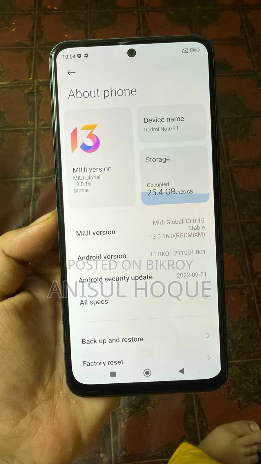 Xiaomi Redmi Note 11 128 GB Blue