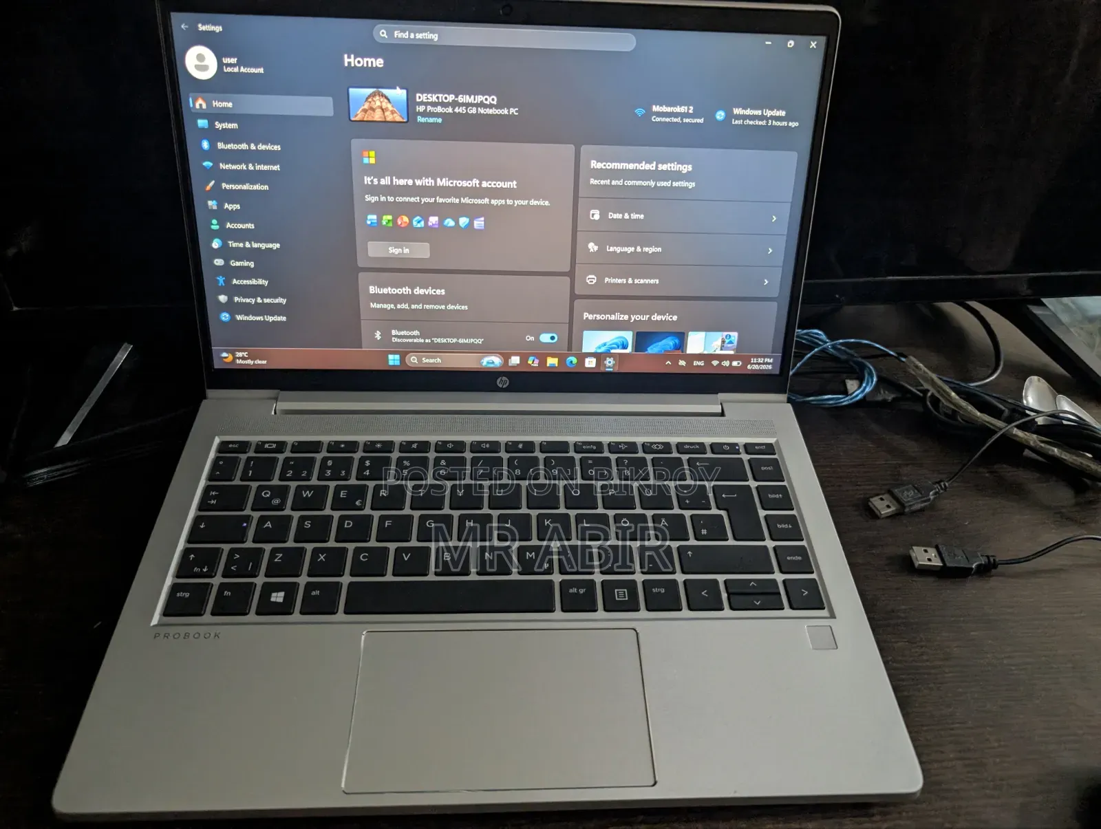 New Laptop HP ProBook 445 G8 8GB Intel Core i5 SSD 256GB