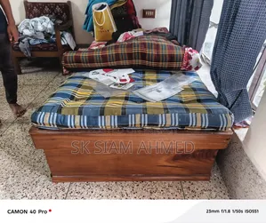 Mahogany wood single bed